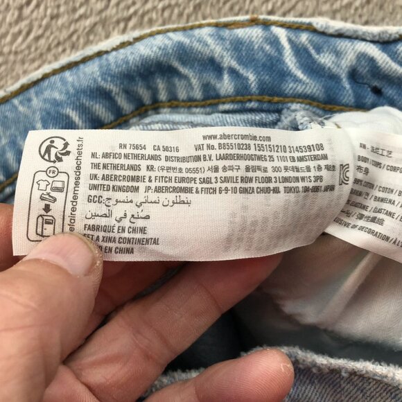 Abercrombie & Fitch Womens Jeans 26/2 90s Straight High Rise Distress Straight - Picture 12 of 16
